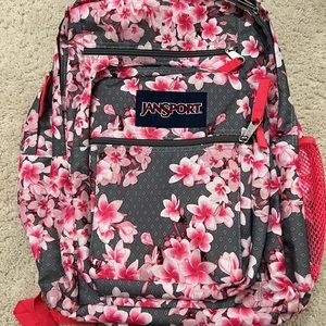 🌸Jansport Pink Floral Big Student Backpack